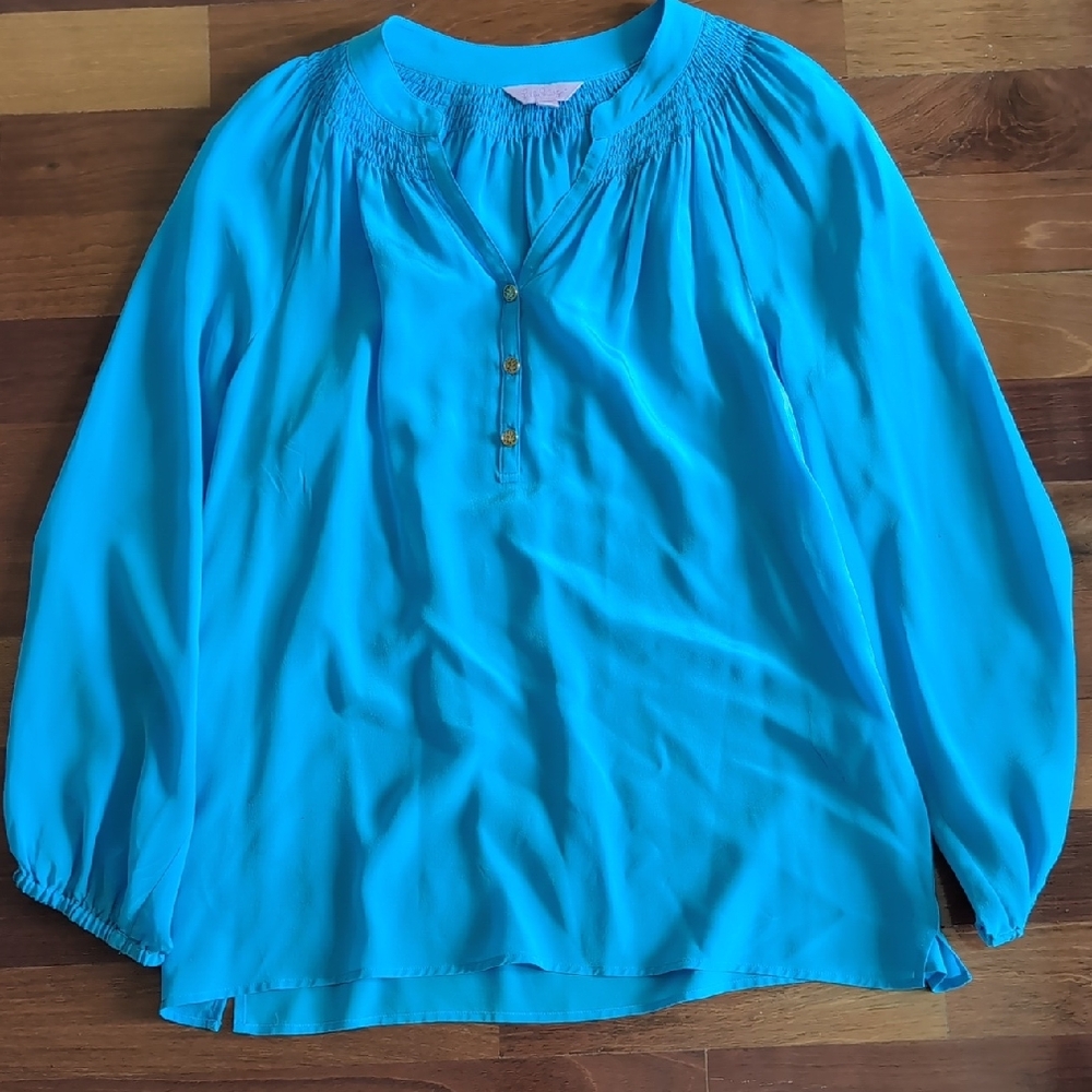 Lilly Pulitzer Turquoise Blouse